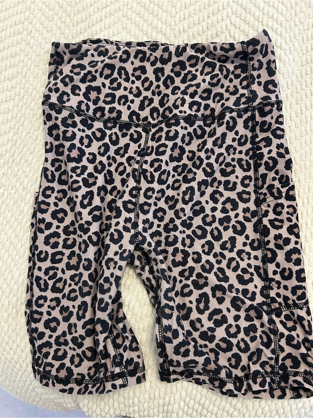 Leopard Print Athletic Bike Shorts
